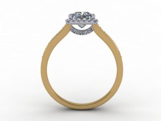 Engagement Ring: Halo Cluster Princess-Cut - 3