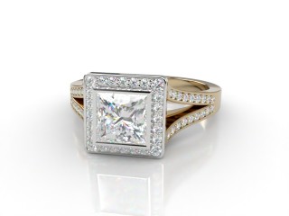 Certificated Princess-Cut Diamond in 18ct. Gold-02-2800-8901