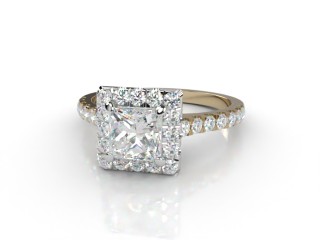 Certificated Princess-Cut Diamond in 18ct. Gold-02-2800-8915
