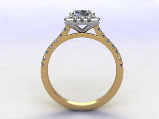 Engagement Ring: Halo Cluster Princess-Cut - 3
