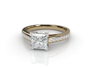 Certificated Princess-Cut Diamond in 18ct. Gold-02-2800-9252