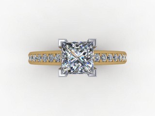 Certificated Princess-Cut Diamond in 18ct. Gold - 9