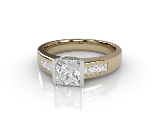 Certificated Princess-Cut Diamond in 18ct. Gold - Main Picture