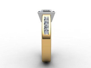 Engagement Ring: Diamond Band Princess-Cut - 6