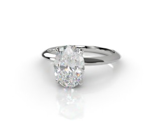 Certificated Oval Diamond Solitaire Engagement Ring in Platinum