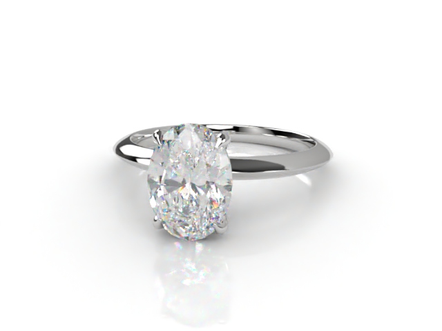 Certificated Oval Diamond Solitaire Engagement Ring in Platinum-03-0100-0007