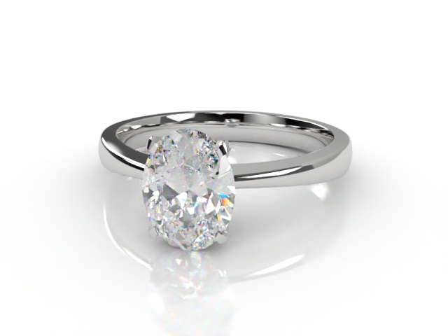 Certificated Oval Diamond Solitaire Engagement Ring in Platinum-03-0100-0008
