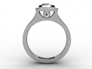 Certificated Oval Diamond in Platinum - 3