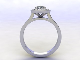 Engagement Ring: Halo Cluster Oval-cut - 3