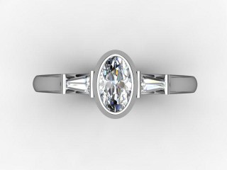 Certificated Oval Diamond in Platinum - 9