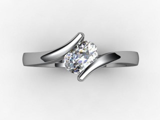 Certificated Oval Diamond Solitaire Engagement Ring in Platinum - 9
