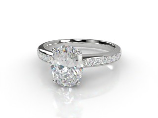 Engagement Ring: Diamond Band Oval-cut