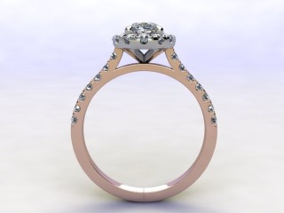Engagement Ring: Halo Cluster Oval-cut - 3