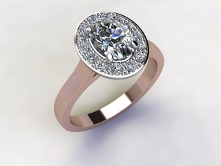 Engagement Ring: Halo Cluster Oval-cut - 12