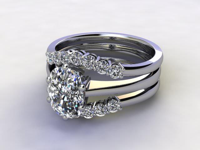 Engagement Ring: Bridal Sets Oval-cut