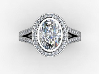 Engagement Ring: Halo Cluster Oval-cut - 9