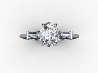 Certificated Oval Diamond in 18ct. White Gold - 9
