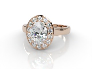 Engagement Ring: Halo Cluster Oval-cut