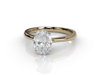 Certificated Oval Diamond Solitaire Engagement Ring in 18ct. Gold-03-2800-0001