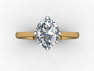 Certificated Oval Diamond Solitaire Engagement Ring in 18ct. Gold - 9