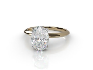 Certificated Oval Diamond Solitaire Engagement Ring in 18ct. Gold-03-2800-0007