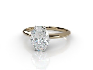 Certificated Oval Diamond Solitaire Engagement Ring in 18ct. Gold-03-2800-0013