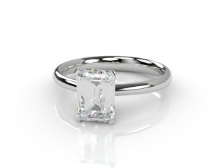 Engagement Ring: Solitaire Emerald-Cut