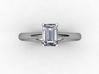 Certificated Emerald-Cut Diamond Solitaire Engagement Ring in Platinum - 9