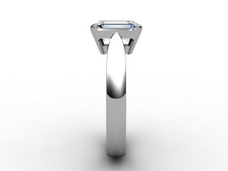 Certificated Emerald-Cut Diamond Solitaire Engagement Ring in Platinum - 6