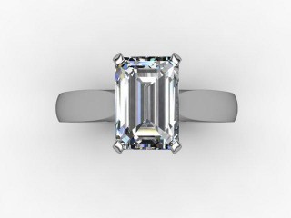 Engagement Ring: Solitaire Emerald-Cut - 9