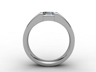 Certificated Emerald-Cut Diamond Solitaire Engagement Ring in Platinum - 3
