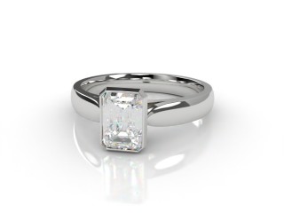 Certificated Emerald-Cut Diamond Solitaire Engagement Ring in Platinum