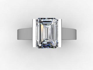 Certificated Emerald-Cut Diamond Solitaire Engagement Ring in Platinum - 9