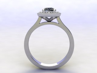 Engagement Ring: Halo Cluster Emerald-Cut - 3