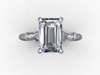 Certificated Emerald-Cut Diamond in Platinum - 9