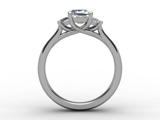 Engagement Ring: 3 Stone Emerald - 6