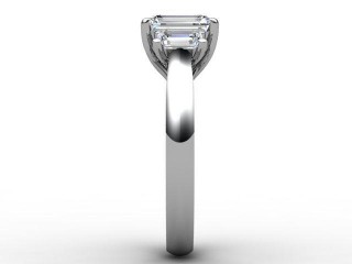 Certificated Emerald-Cut Diamond in Platinum - 9