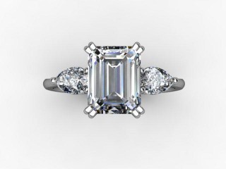 Engagement Ring: 3 Stone Emerald-Cut+ - 12