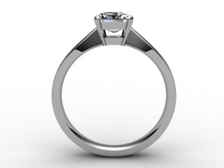 Certificated Emerald-Cut Diamond Solitaire Engagement Ring in 18ct. White Gold - 3