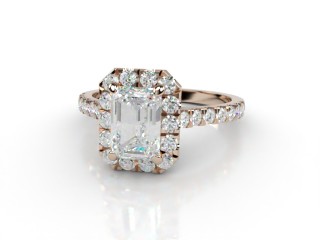 Engagement Ring: Halo Cluster Emerald-Cut