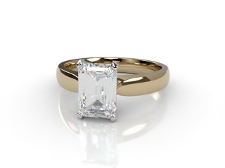 Certificated Emerald-Cut Diamond Solitaire Engagement Ring in 18ct. Gold