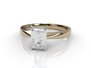 Certificated Emerald-Cut Diamond Solitaire Engagement Ring in 18ct. Gold-04-2800-2942