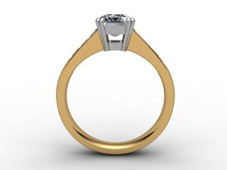 Engagement Ring: Diamond Band Emerald-Cut - 3