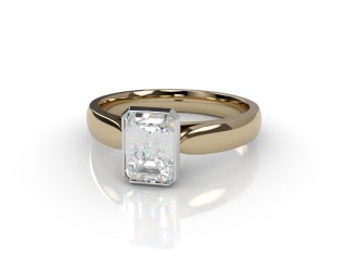Certificated Emerald-Cut Diamond Solitaire Engagement Ring in 18ct. Gold-04-2800-6030