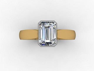 Engagement Ring: Solitaire Emerald-Cut - 9
