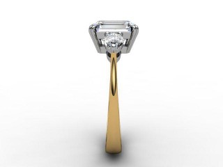 Engagement Ring: 3 Stone Emerald-Cut+ - 9