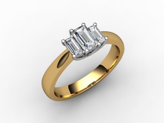 Engagement Ring: 3 Stone Emerald-Cut - 15