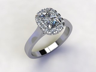 Engagement Ring: Halo Cluster Cushion-Cut - 12