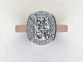 Engagement Ring: Halo Cluster Cushion-Cut - 9
