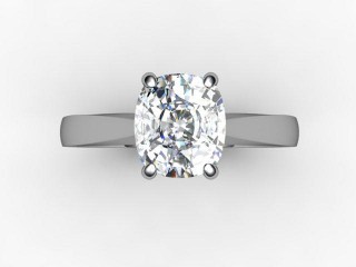 Certificated Cushion-Cut Diamond Solitaire Engagement Ring in 18ct. White Gold - 9
